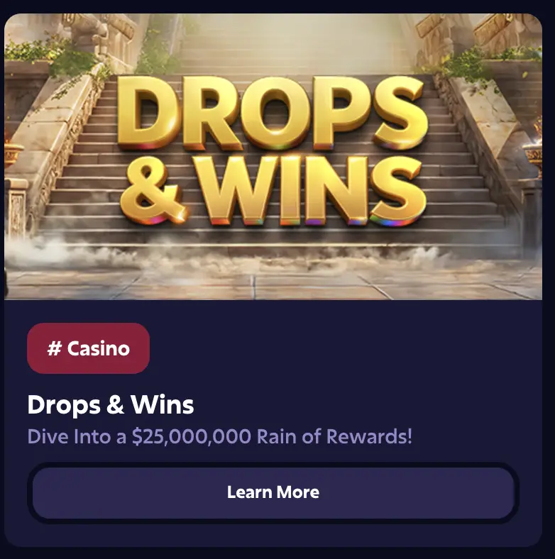 Roobet Drops & Wiins